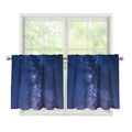 Stars Night Milky Way Print Tier Curtains