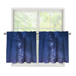 Stars Night Milky Way Print Tier Curtains