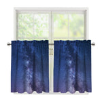 Stars Night Milky Way Print Tier Curtains