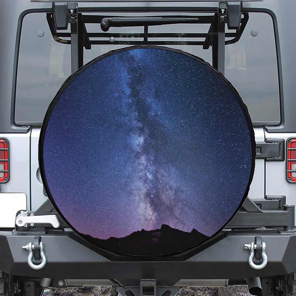 Stars Night Milky Way Print Tire Cover