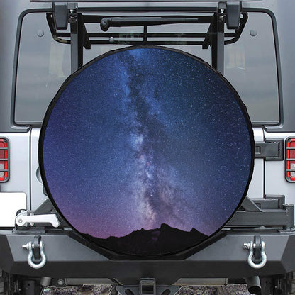 Stars Night Milky Way Print Tire Cover