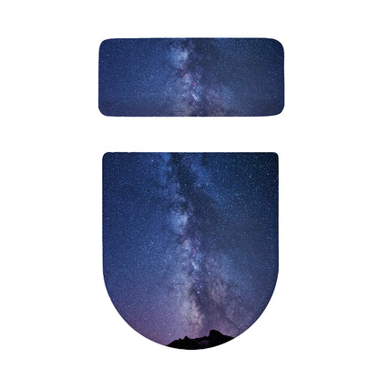 Stars Night Milky Way Print Toilet Lid And Tank Cover Set