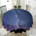 Stars Night Milky Way Print Waterproof Round Tablecloth