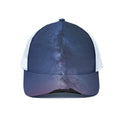 Stars Night Milky Way Print White Mesh Trucker Hat