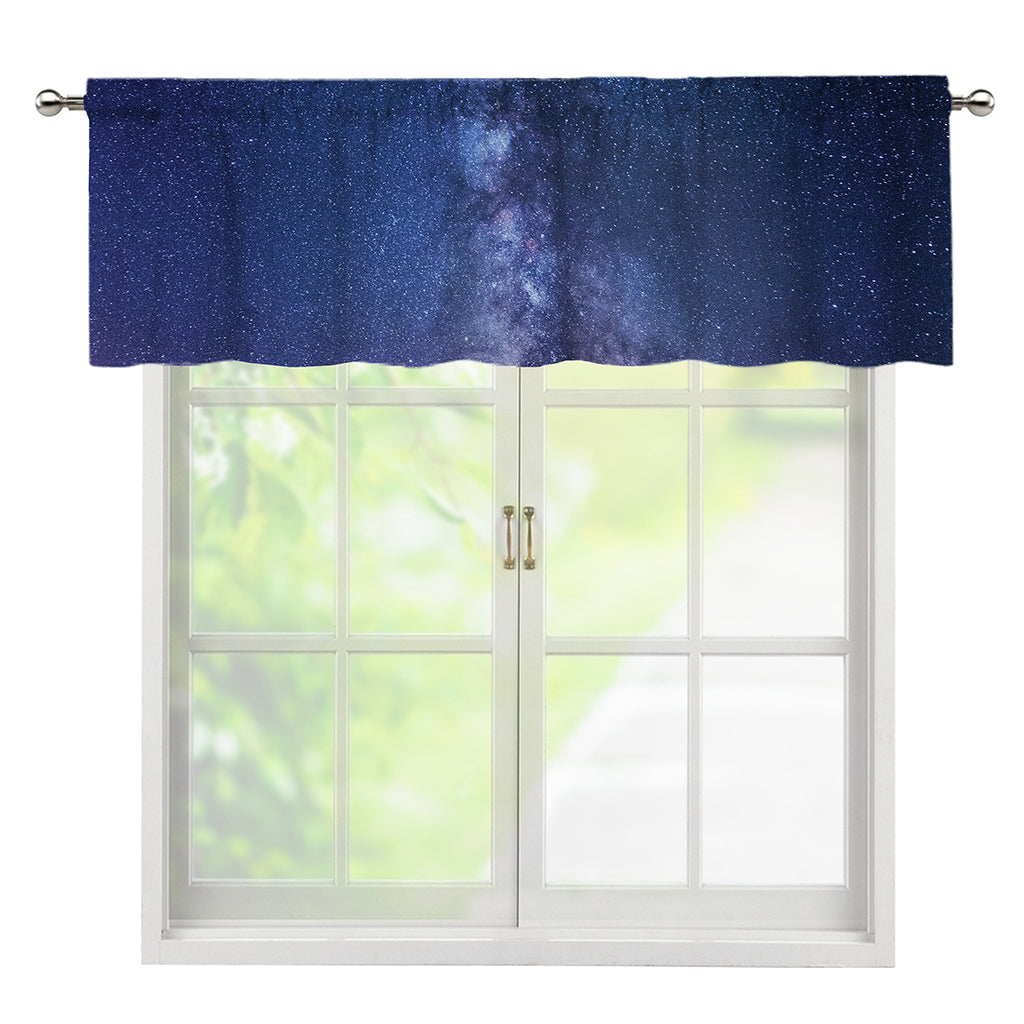 Stars Night Milky Way Print Window Valance