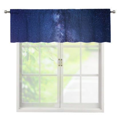 Stars Night Milky Way Print Window Valance
