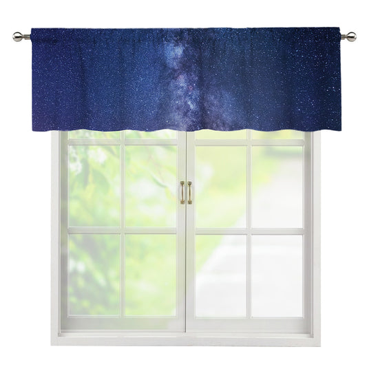 Stars Night Milky Way Print Window Valance