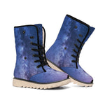 Stars Night Milky Way Print Winter Boots