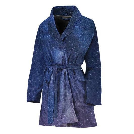 Stars Night Milky Way Print Women's Bathrobe