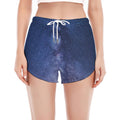 Stars Night Milky Way Print Women's Split Running Shorts