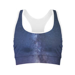Stars Night Milky Way Print Women's Sports Bra