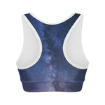 Stars Night Milky Way Print Women's Sports Bra