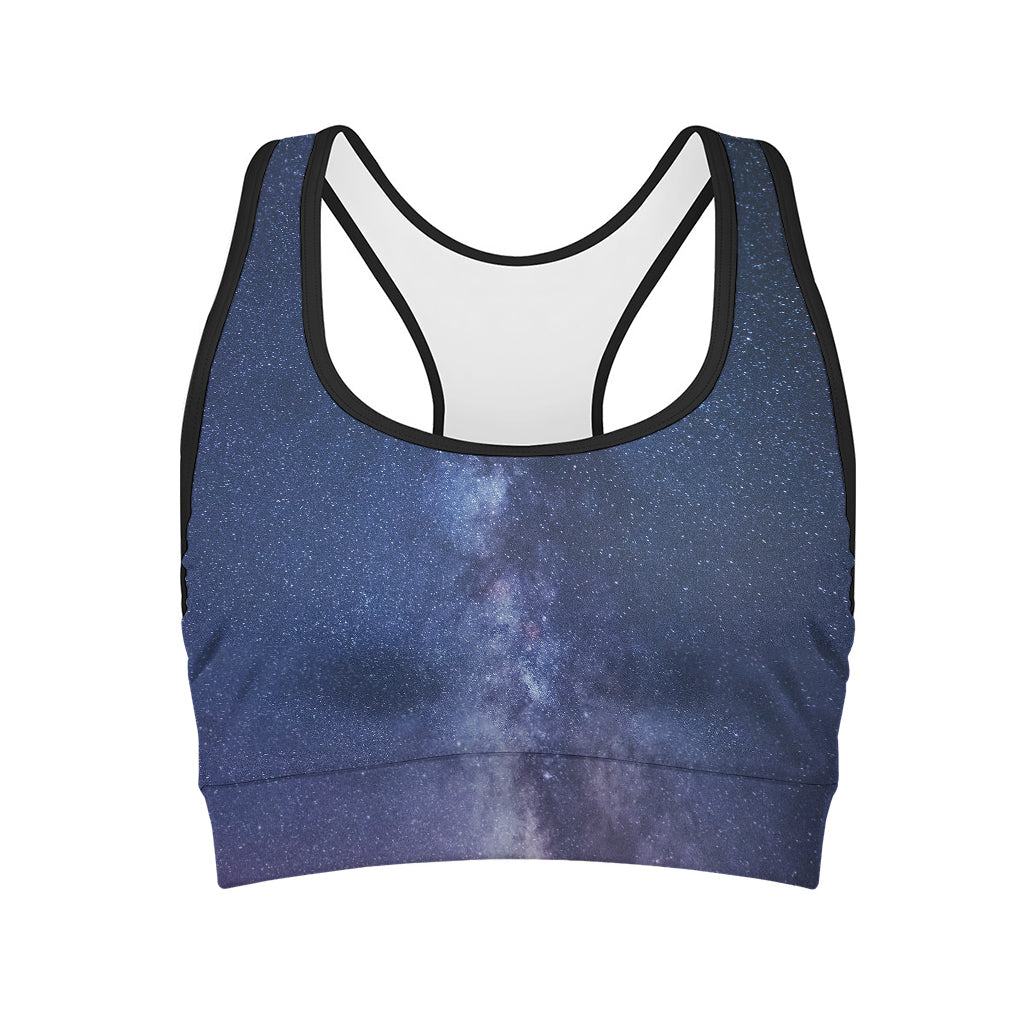Stars Night Milky Way Print Women's Sports Bra