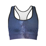 Stars Night Milky Way Print Women's Sports Bra
