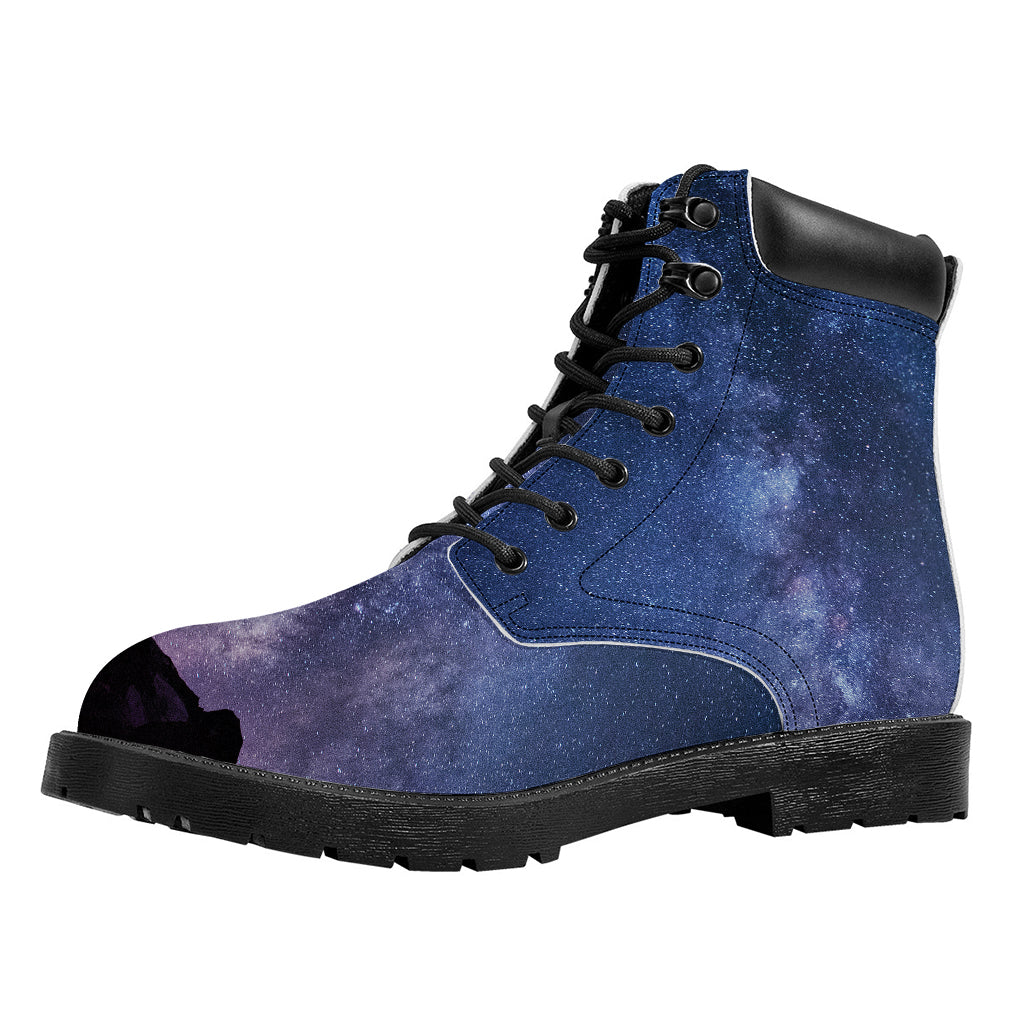 Stars Night Milky Way Print Work Boots