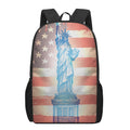 Statue of Liberty USA Flag Print 17 Inch Backpack