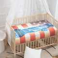 Statue of Liberty USA Flag Print Baby Crib Sheet