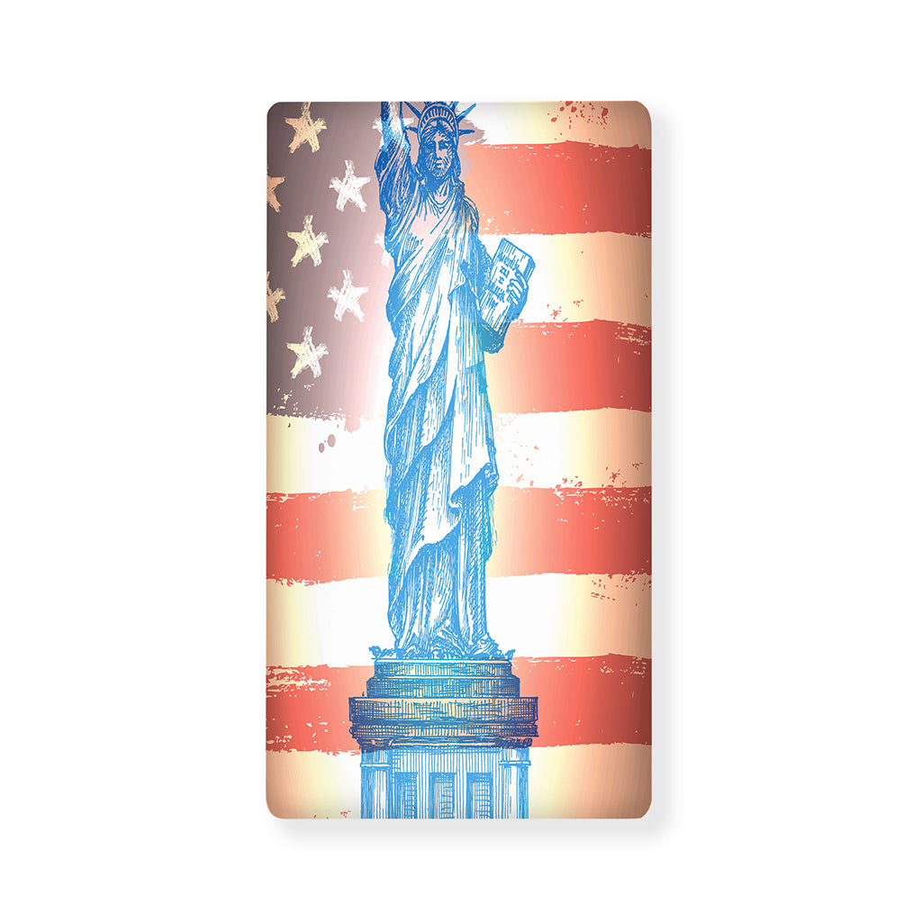 Statue of Liberty USA Flag Print Baby Crib Sheet