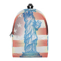 Statue of Liberty USA Flag Print School Backpack
