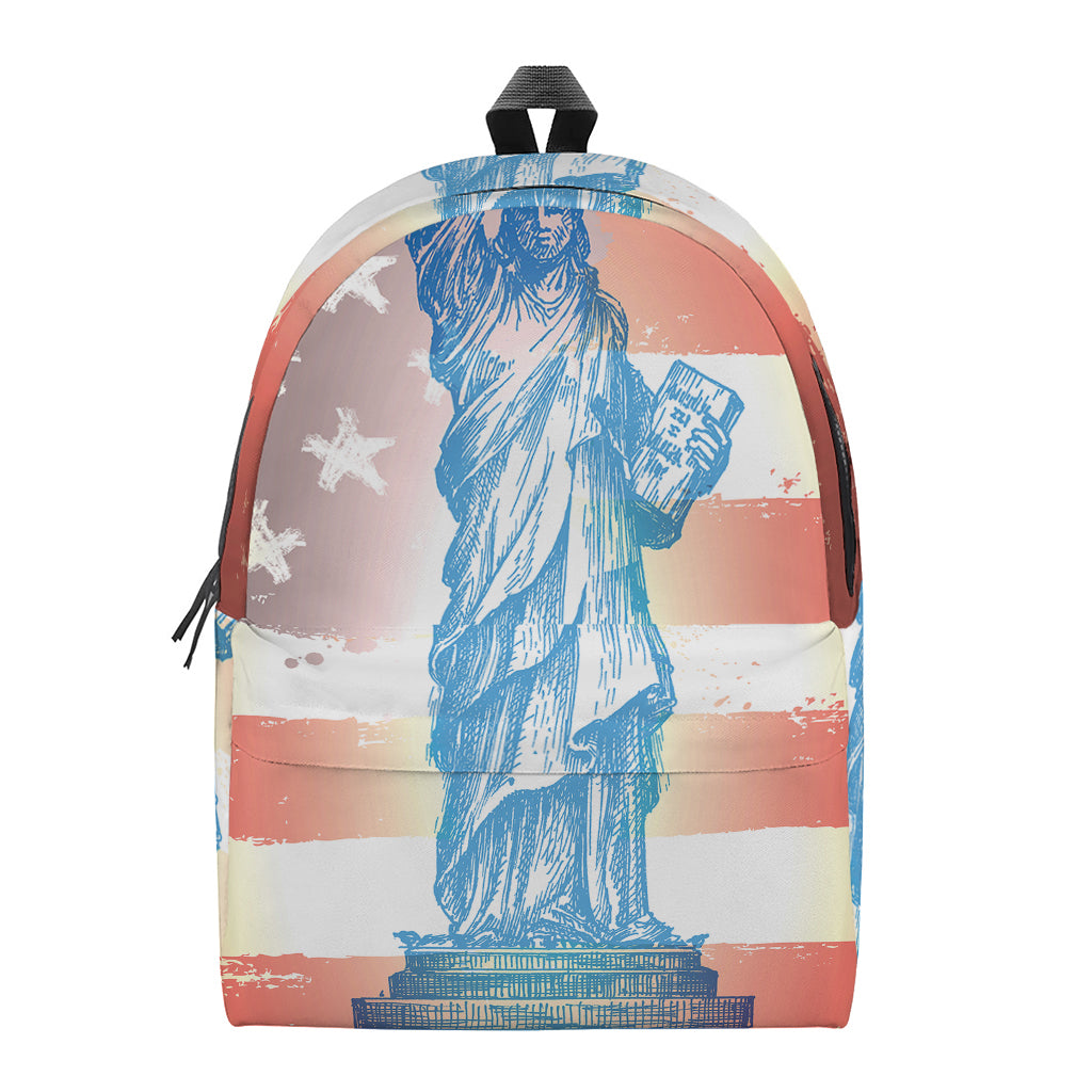 Statue of Liberty USA Flag Print Backpack
