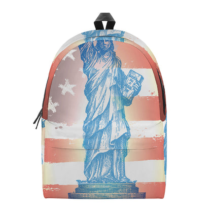 Statue of Liberty USA Flag Print Backpack