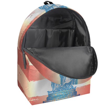 Statue of Liberty USA Flag Print Backpack