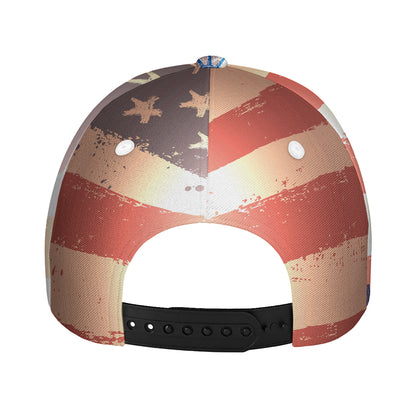 Statue of Liberty USA Flag Print Baseball Cap