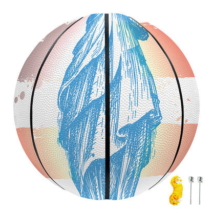 Statue of Liberty USA Flag Print Basketball