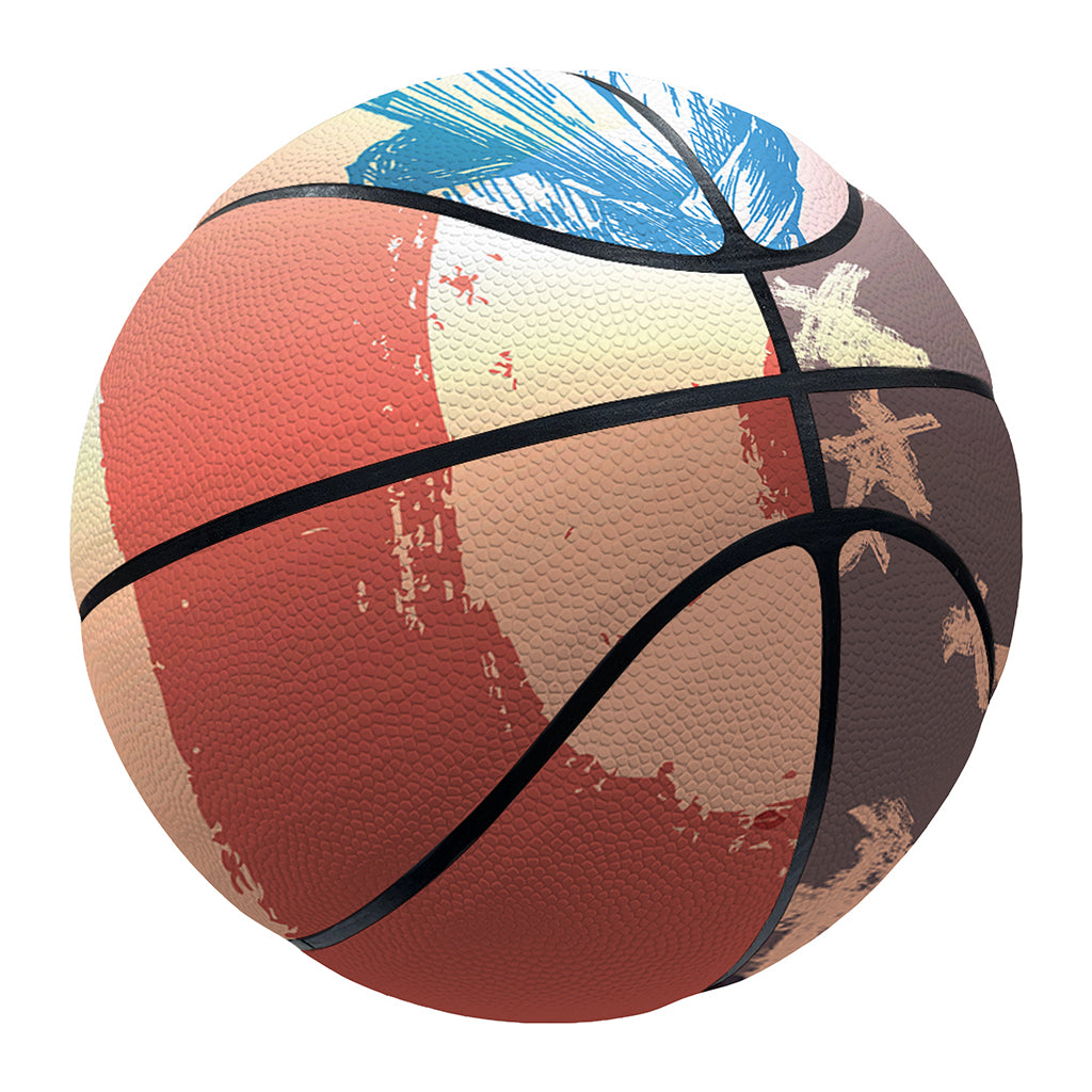 Statue of Liberty USA Flag Print Basketball