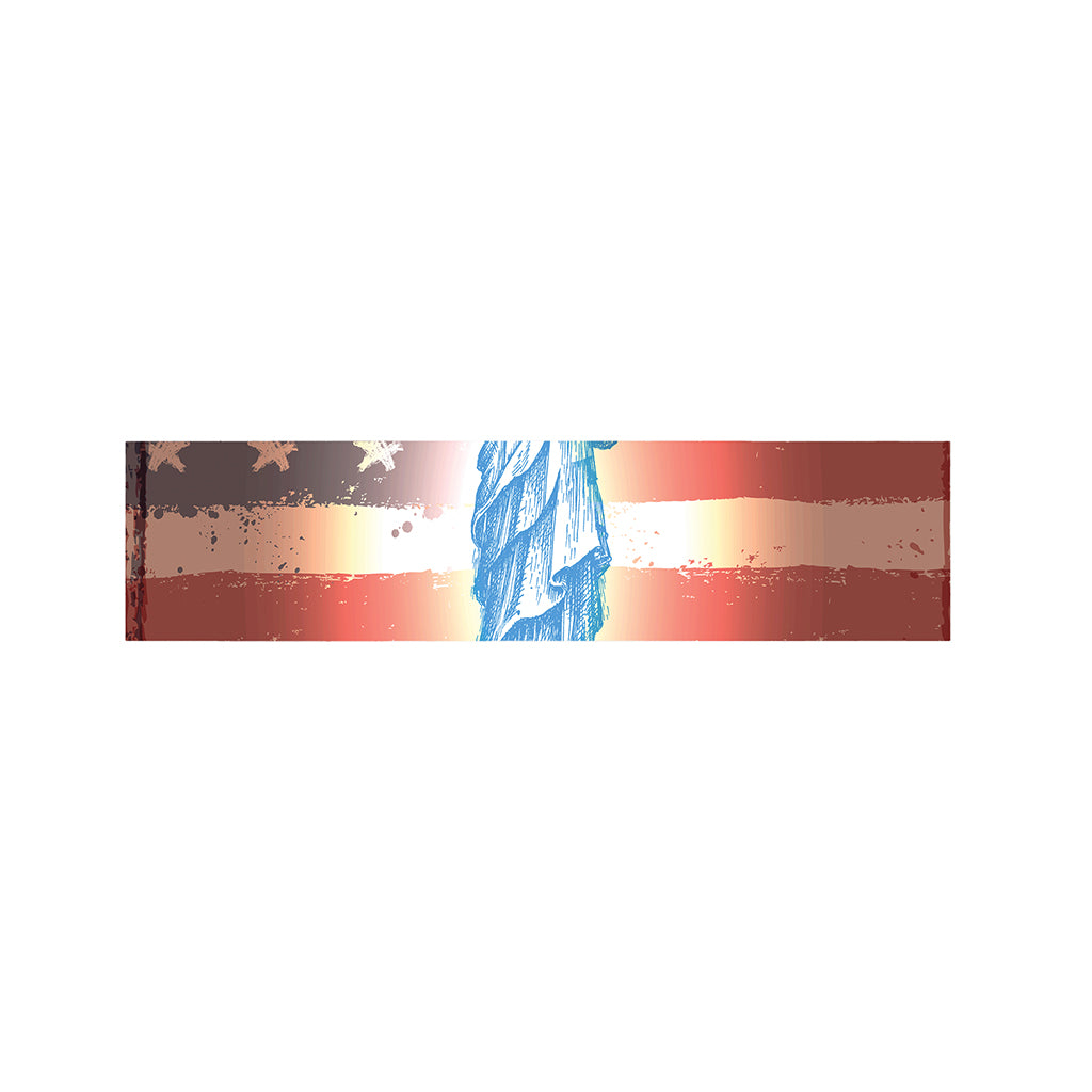 Statue of Liberty USA Flag Print Bed Runner