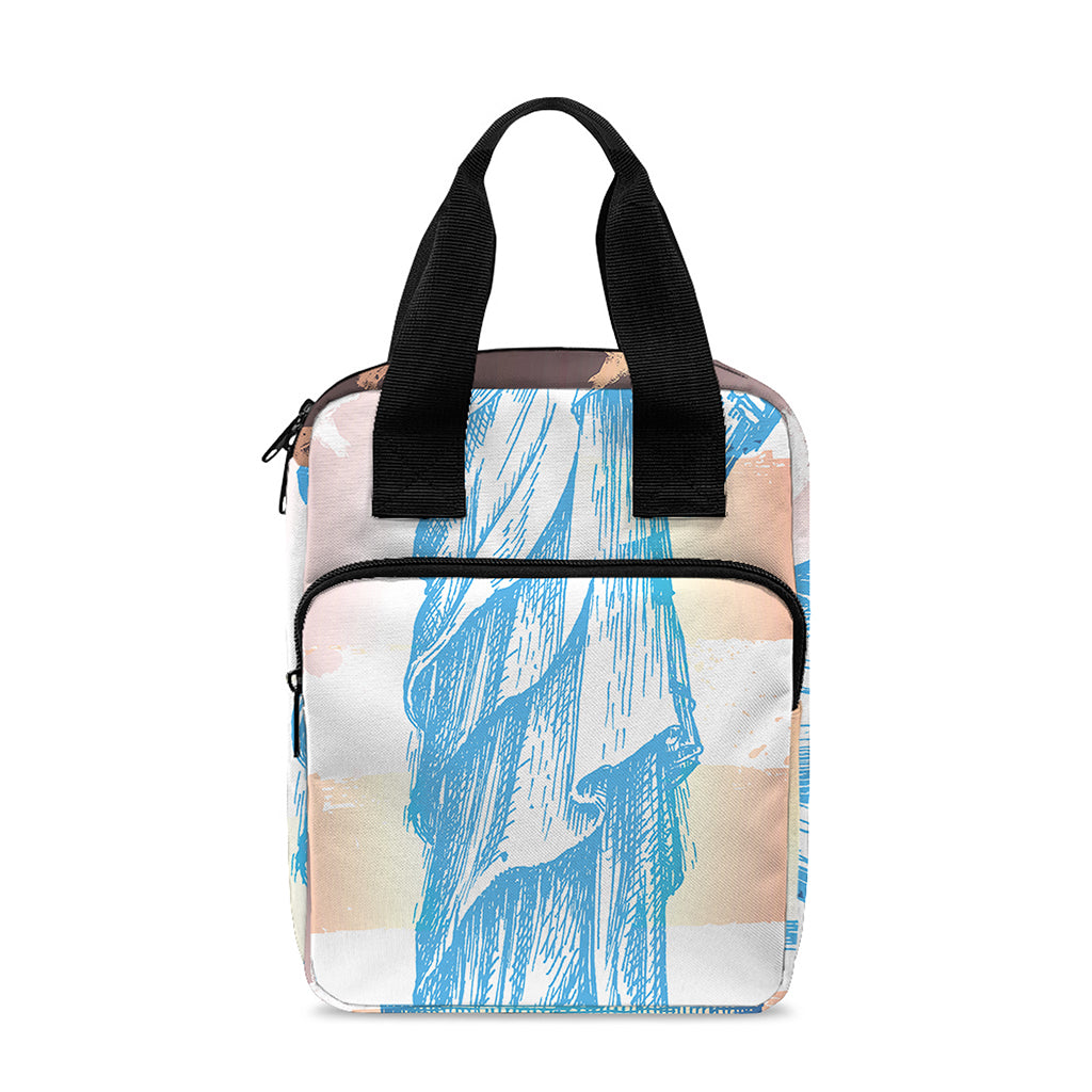 Statue of Liberty USA Flag Print Bible Tote Bag