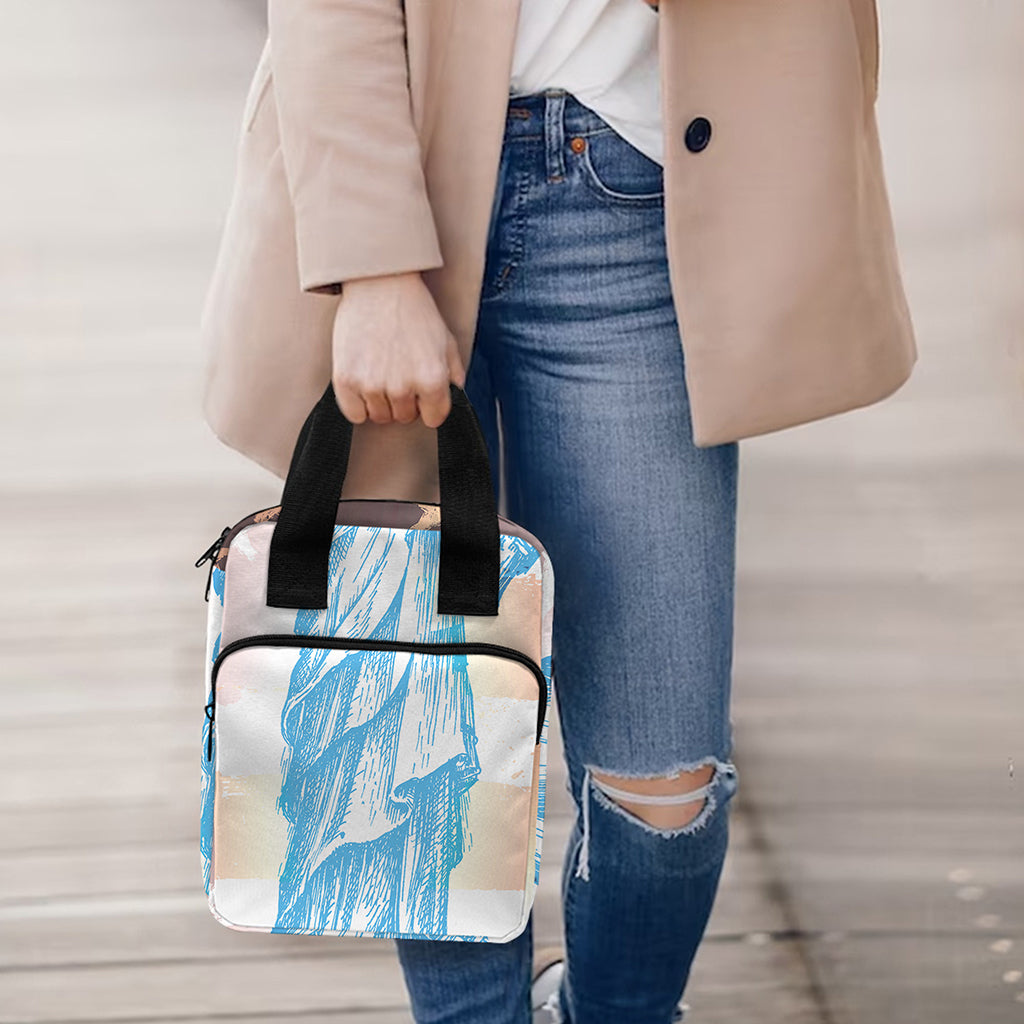 Statue of Liberty USA Flag Print Bible Tote Bag