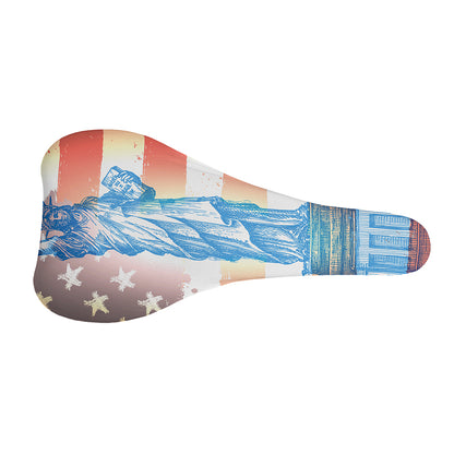 Statue of Liberty USA Flag Print Bicycle Seat Cover