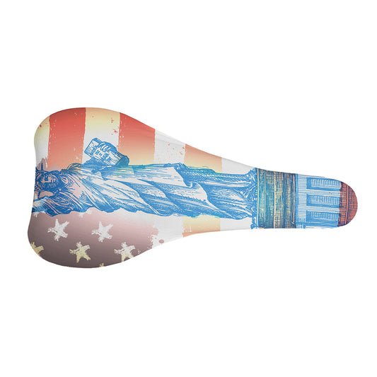 Statue of Liberty USA Flag Print Bicycle Seat Cover