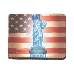 Statue of Liberty USA Flag Print Bifold Wallet