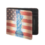 Statue of Liberty USA Flag Print Bifold Wallet