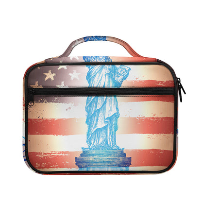 Statue of Liberty USA Flag Print Briefcase Bible Bag