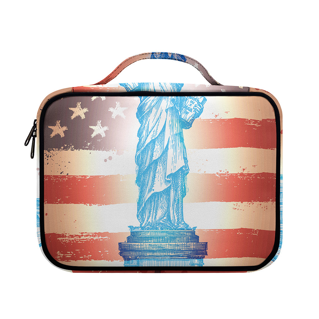 Statue of Liberty USA Flag Print Briefcase Bible Bag