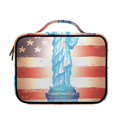 Statue of Liberty USA Flag Print Briefcase Bible Bag