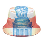 Statue of Liberty USA Flag Print Bucket Hat