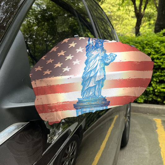 Statue of Liberty USA Flag Print Car Side Mirror Covers