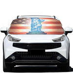 Statue of Liberty USA Flag Print Car Windshield Snow Cover
