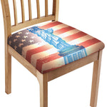 Statue of Liberty USA Flag Print Chair Cushion Cover