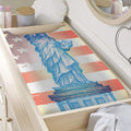 Statue of Liberty USA Flag Print Changing Pad Cover