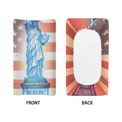 Statue of Liberty USA Flag Print Changing Pad Cover
