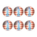 Statue of Liberty USA Flag Print Coaster Set