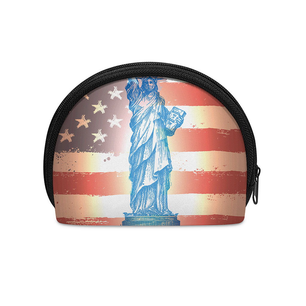 Statue of Liberty USA Flag Print Coin Purse