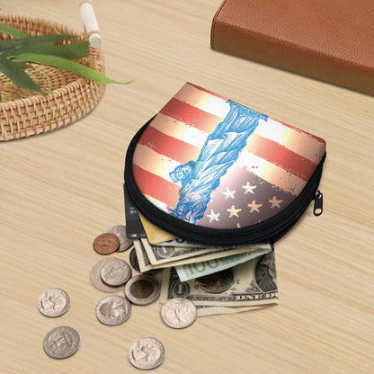 Statue of Liberty USA Flag Print Coin Purse