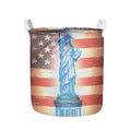 Statue of Liberty USA Flag Print Collapsible Laundry Basket