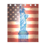 Statue of Liberty USA Flag Print Curtain